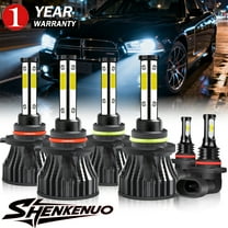 6pcs For Dodge Charger 2006-2008 2009 Front LED Headlights Fog Light Bulbs 6000K