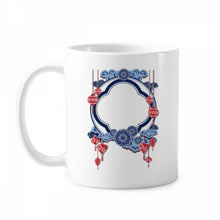

Chinese Culture Blue Flower Passionate Mug Pottery Cerac Coffee Porcelain Cup Tableware