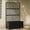 black 35inch, variant on Ataucjin Galvanized Steel Raised Garden Bed with Trellis & Privacy Screen,Outdoor Planter Box with Lockable Wheels, Drainage Holes for Vegetables, Vines, Herbs - Patio, Deck, Yard Gardening