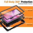thumbnail image 5 of Case for Lenovo Tab 10.1 inch 2025 Release (TB-311FU/TB-311XU), 360 Rotating Stand Handle Pencil Holder Shoulder Strap Heavy Duty Shockproof Cover, Black, 5 of 7