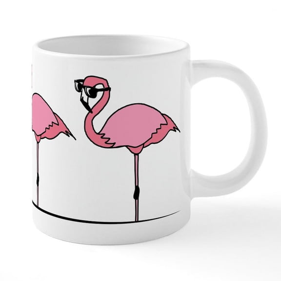 CafePress - Cool Flamingos - 20 Oz White Ceramic Mega Mug