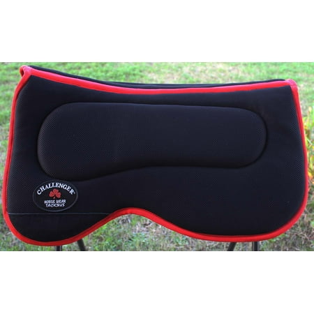 Equine Western Horse SADDLE PAD  Anti slip Memory Foam Black Red Light