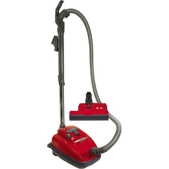 SEBO 9687AM Airbelt K3 Canister Vacuum with ET-1 Powerhead and Parquet Brush, Red - Corded