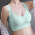 thumbnail image 4 of KHONTS Women's Wireless Comfortable Push up Bras Full Support Lift Bralette Soft Flexible Invisible Under Bra Mint Green XL, 4 of 6