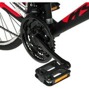 Hyper Bicycles 700c Mens Spin Fit Hybrid Bike, Adults Ages 14+, Black/Red