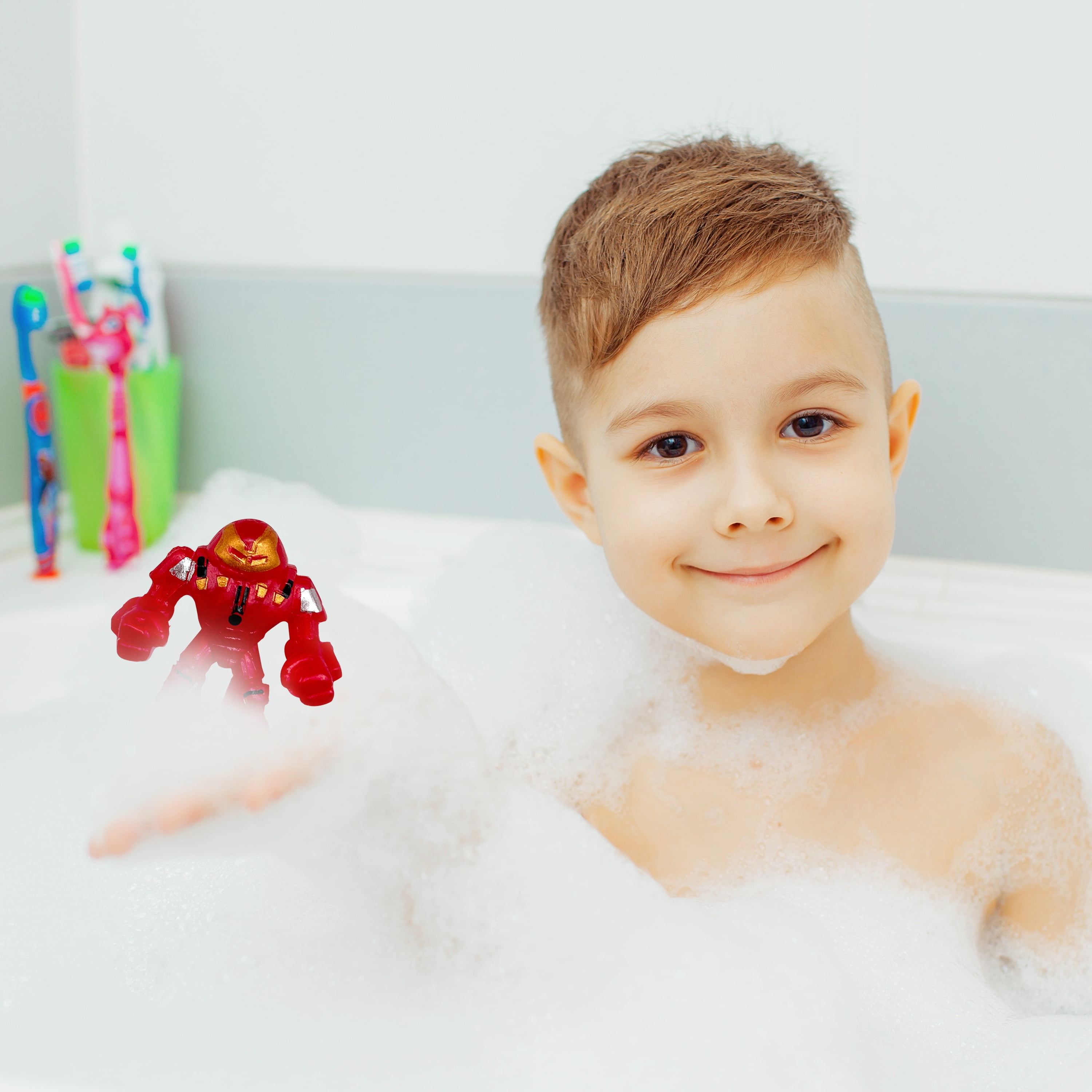 Bath Bombs for Kids with Surprise Inside Cool SUPERHERO Toys Handmade in USA Natural and Safe by Relaxcation