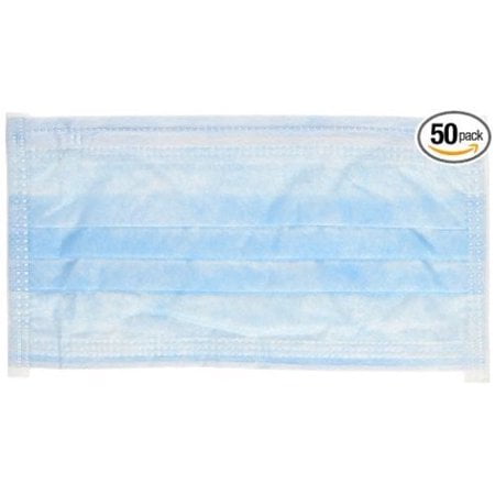 Pack 50- Earloop Medical Surgical 3 Layer Activated Carbon Filter Face Mask- 001- 2 BOXES