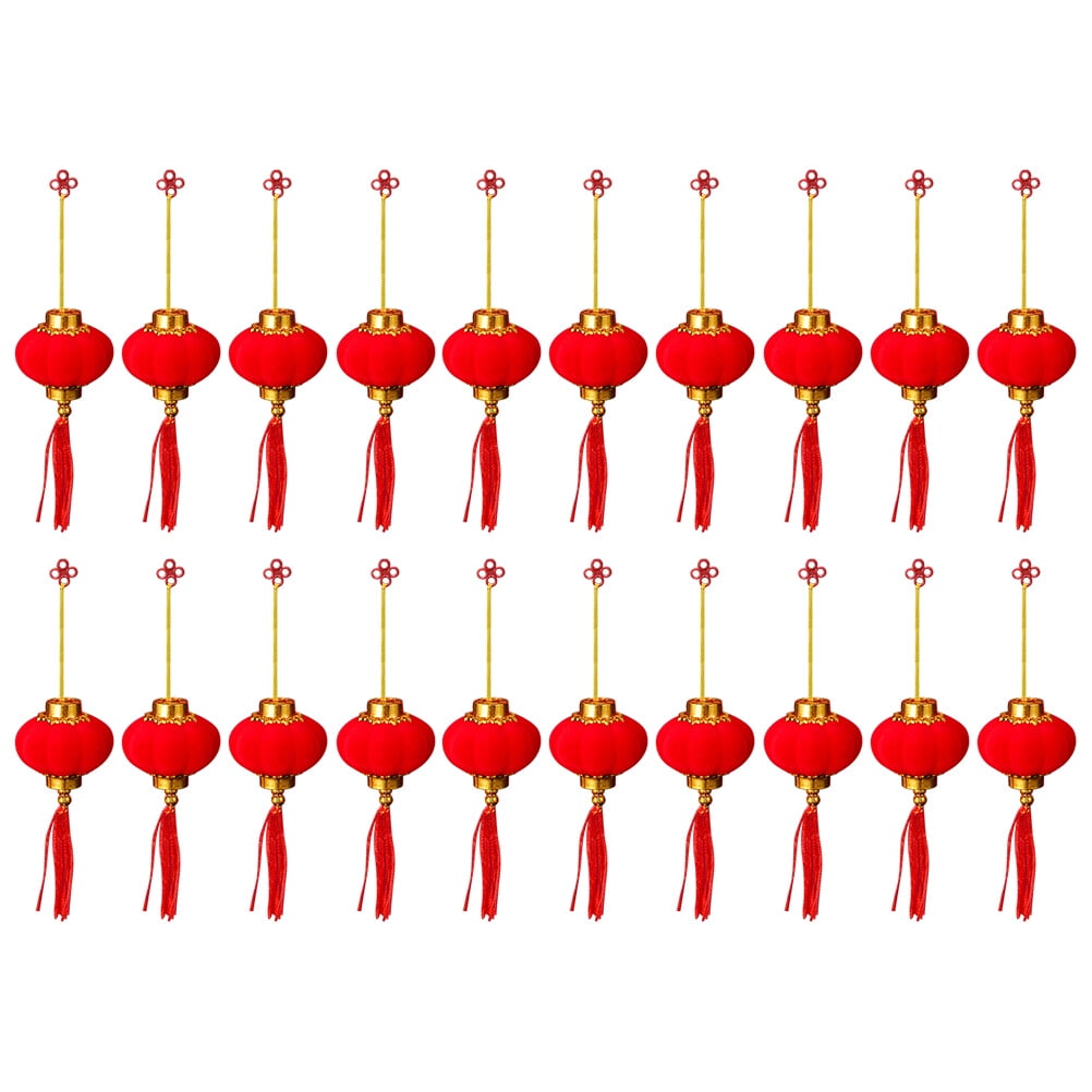 2 Pendentifs Décoratifs Pour Nouvel An Chinois - Ornements Rouge - Neuf