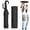 A, variant on Creative Ring Buckle Windproof Reinforced Umbrella, Automatic Open Close Umbrella One Button with Carabiner Handle, 10-Rib Reinforced Travel Umbrellas for Sun and Rain(B)