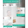 thumbnail image 4 of No Hook Shower Curtain with Snap in Liner, Christmas Plaid Snowman Red Snowflake Hotel Shower Curtains for Bathroom, Washable Shower Curtain Liner Set with Mesh Top Window, 72"x72", 4 of 6