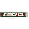 thumbnail image 4 of Guanhe Red Christmas Table Flags Home Decor Supplies Cotton Linen Table Flags Christmas Tree Print Tablecloths 71x13inch, 4 of 5