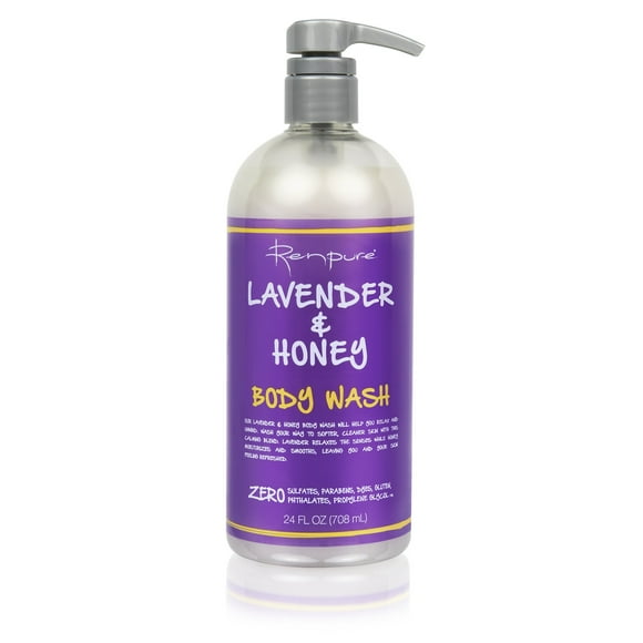 Renpure Gel Douche Lavande & Miel, 24 Oz (Lot de 3)