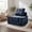 Navy Blue, variant on Oak and Birch 3-in-1 Folding Floor Sofa Bed, Boneless Convertible Couch with Chaise Lounge & Sleeper, High-Density Foam, Plush Velvet Upholstery, No Assembly, Black