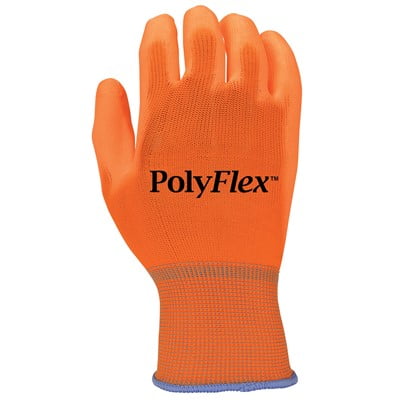 

NS PolyFlex Hi-Vis Orange Polyurethane Palm Coated Nylon Gloves Small (13 Pairs)