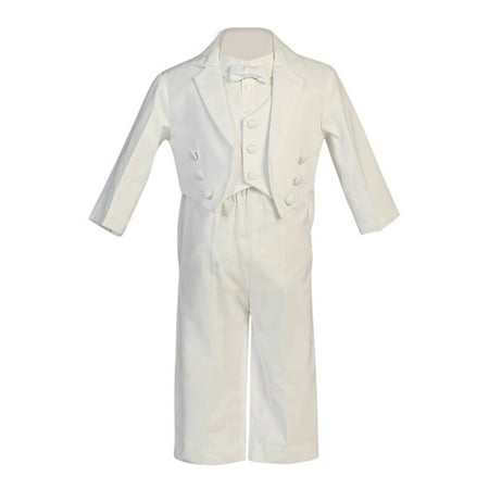 Little Boys White Pique Vest Cotton Baptism Special Occasion Tuxedo 2T