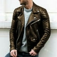 thumbnail image 1 of Chaqueta de cuero de PU para hombres europeos y americanos, chaqueta de cuero de motocicleta punk con cuello para adolescentes masculinos, 1 of 5