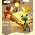 thumbnail image 3 of Nueva linda luz de noche LED para estudiantes, mini lámpara de escritorio LED, lindo soporte para teléfono pequeño, luz de noche con forma de perro/ciervo, soporte para teléfono ajustable, decoraci, 3 of 5
