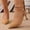 Khaki, variant on Women's Suede Slingback Heels with Metal Accent & Open Back, Stylish Kitten Heels for Date Nights, Cocktail Parties, and Wedding Guests