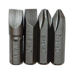

GreatNeck GreatNeck - IMB4 - Phillips/Slotted/Square Multi Size x 1 in. L Screwdriver Bit Chrome Vanadium Steel 4/pc.