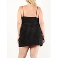 thumbnail image 2 of eVogues Plus size Glitter V-Neck Mini Romper Dress Black, 2 of 8