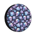 thumbnail image 2 of Balery flower Skull in starry sky Tire Covers - Tough Tire Wheel Protector for Truck, SUV, Trailer, Camper, RV -14 inch, 2 of 8