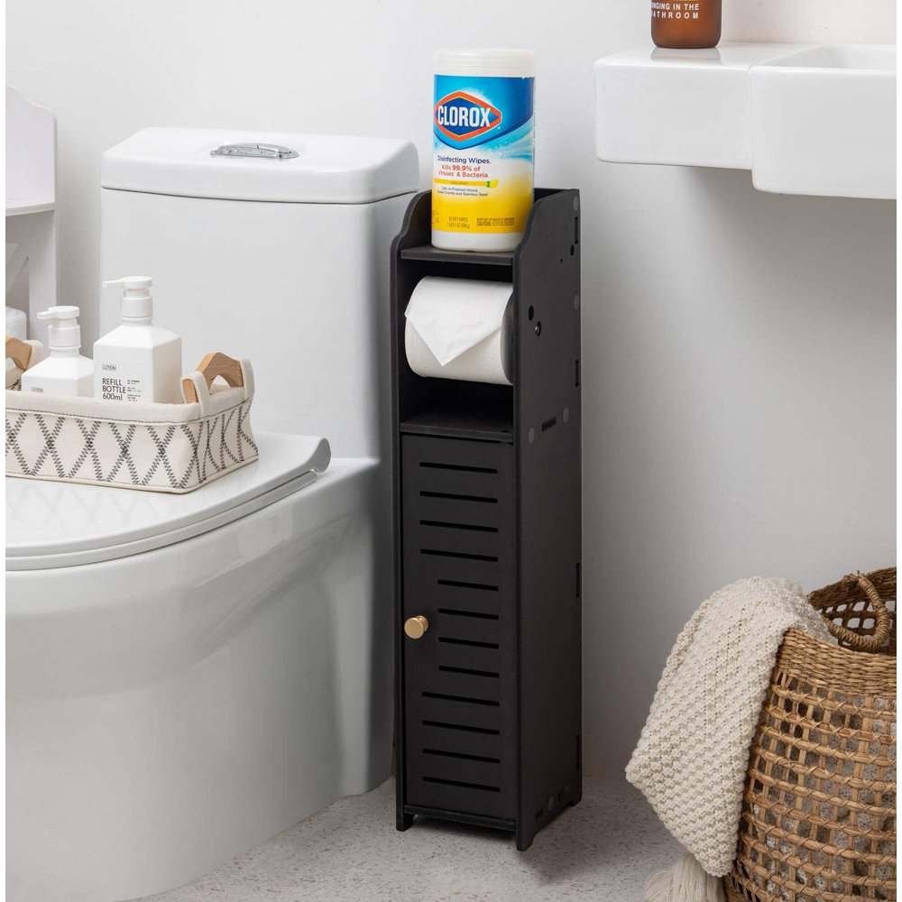 Toilet Paper Holder Stand,Narrow Bathroom Tissue Holder