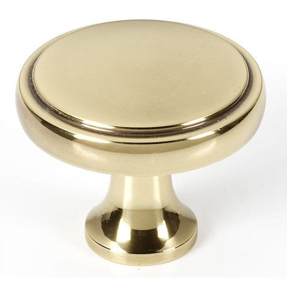 Alno A980-14-PB Royale 1-1/4" Solid Brass Stepped Round Mushroom Cabinet Knob / Drawer
