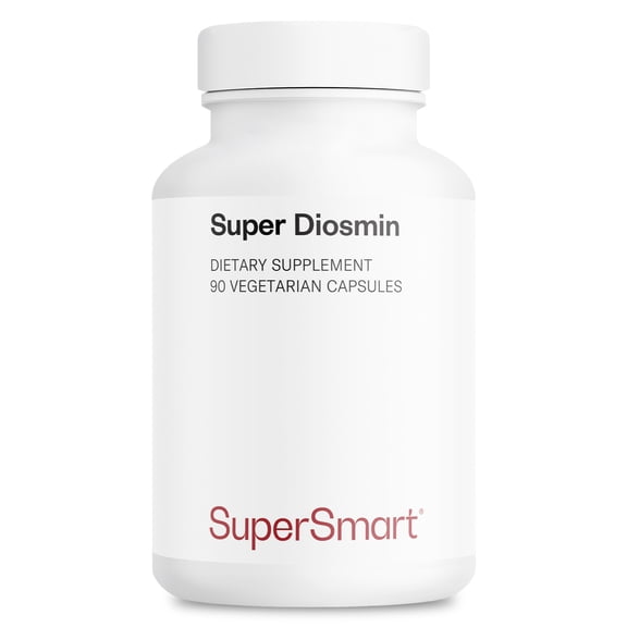 SuperSmart Super Diosmin 900mg per Day (Patented Micronized Diosmin) - Diosmin from Hesperidin - 90% Flavonoid Complex Supplement | Non-GMO & Gluten Free - 90 Vegetarian Capsules