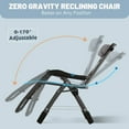 thumbnail image 7 of NAIZEA Zero Gravity Chair, Adjustable Lawn Recliner, Folding Lounge Recliners with Headrest and Cup Holder, 7 of 7