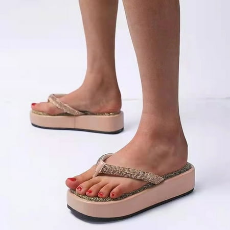 

BRISEZZS Womens Platform Sandals Casual Summer Slide Sandals #624 Pink