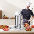 thumbnail image 5 of Festisoul Sausage Stuffer, 22LBS/10L Manual Sausage Maker Machine, Meat Stuffer with Dual Speed, Stainless Steel with 5 Stuffing Tubes for Commercial and Home Use, 5 of 8