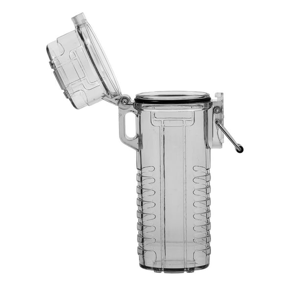 BESTOYARD Waterproof Lighter Box Black PP Compact Design for Camping Hiking 1Pcs