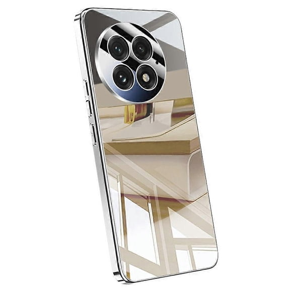 For OnePlus 13 Case Electroplating PC Phone Back Cover with Camera Lens Protector - Titanium