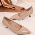 thumbnail image 5 of Women's Patent Leather Pointed Toe Heels, French Retro Kitten Heel Dress Shoes, Plus Size Comfortable High Heel Shoes for Daily Wear, 5 of 10