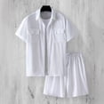 thumbnail image 6 of Yaoyar Mens 2 Pieces Outfits Casual Shirt And Shorts Set Athletic Jogging Summer Tracksuit, 6 of 9