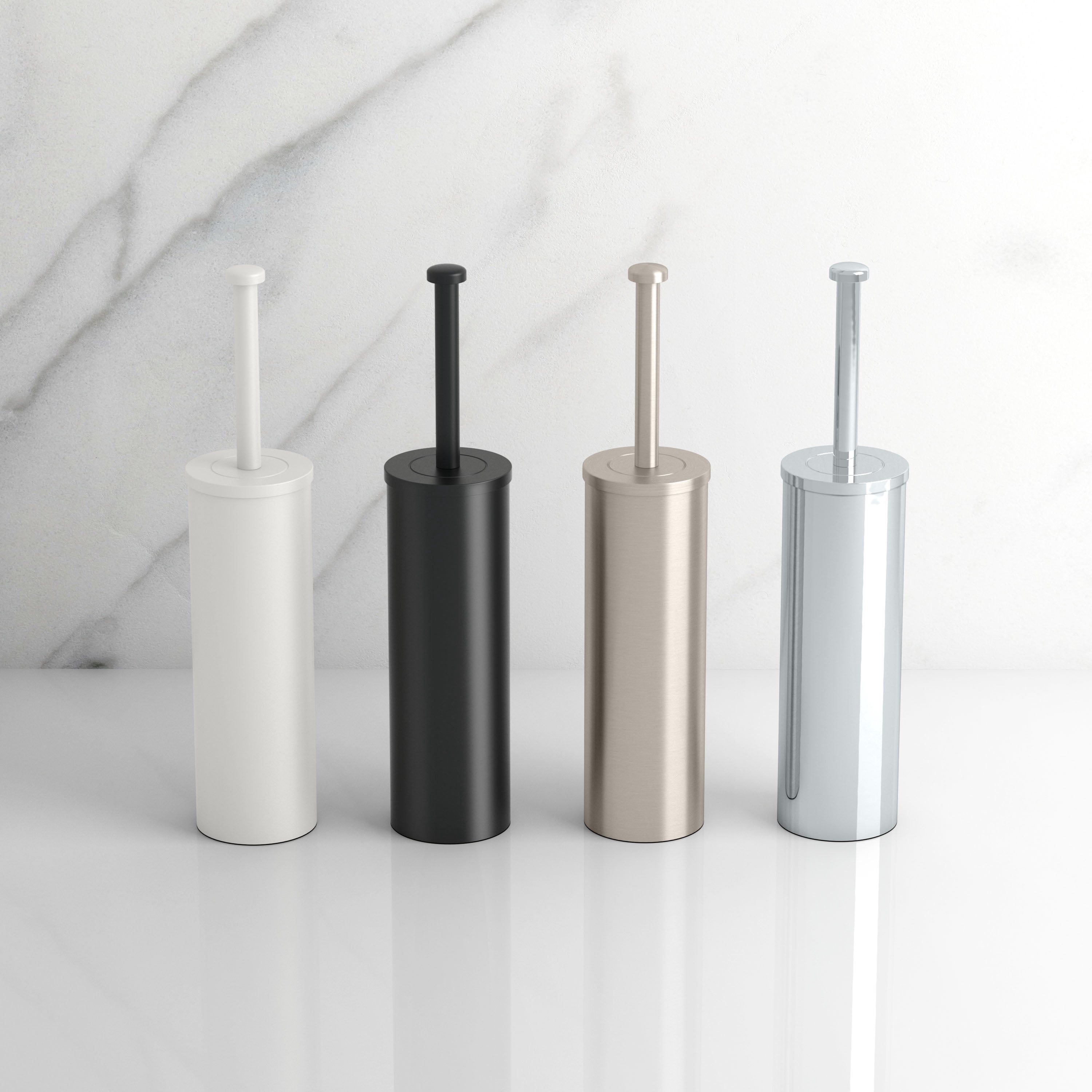 Gatco Latitude II Slender Toilet Brush Holder, Chrome