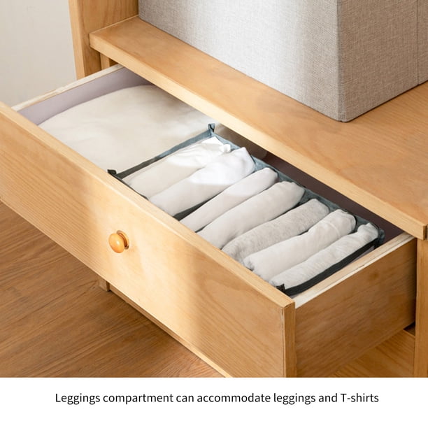Organizador de cajones de teladivisores de clóset para calzas (gris de 6 celdas) Ndcxsfigh Libre de BPA