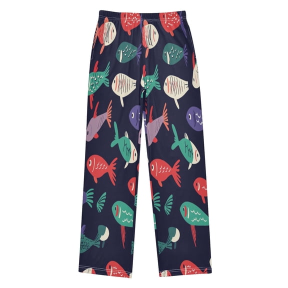 Boy's Pajama Pants Boys' Long Sleep Pants Children's Pajama Pants Loose Fitting Pajama Pants are Convenient to Put on and Take off S Color Fish Pattern