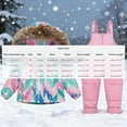 thumbnail image 3 of ATOGUTA Girls Snow Suit 2-Piece Ski Jacket and Snowbib Snowsuit Set Windproof Waterproof Winter Outerwear Size 1T-6, Multicolor, 3 of 6