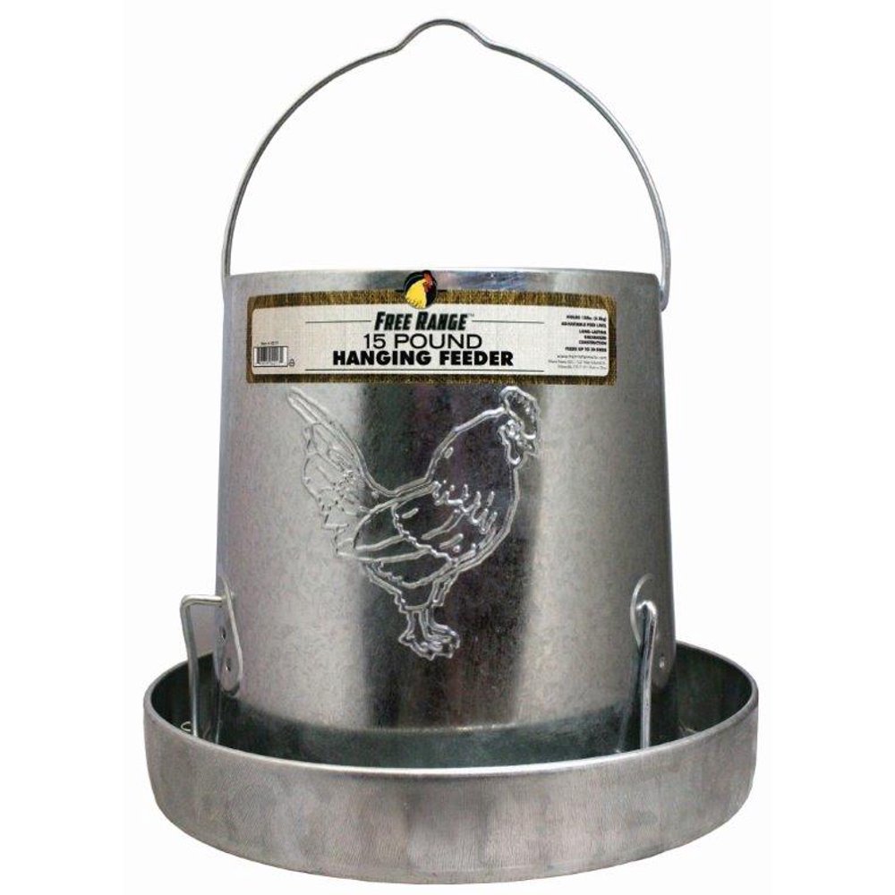 Galvanized Hanging Feeder Metal 15 Lb