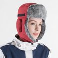 thumbnail image 2 of Windproof Winter Warm Trapper Trooper Hats Russian Aviator Cap Ear Flaps, 2 of 4