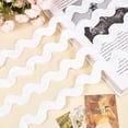 thumbnail image 4 of 0.78 inch-1.33 inch/20-34mm Wide Rick Rack Trim 10 Yards White Wave Bending Fringe Trim Woven RIC Rac Ribbon Zig Zag Trim for DIY Sewing Crafts Wedding Dress Costumes Party, 4 of 9