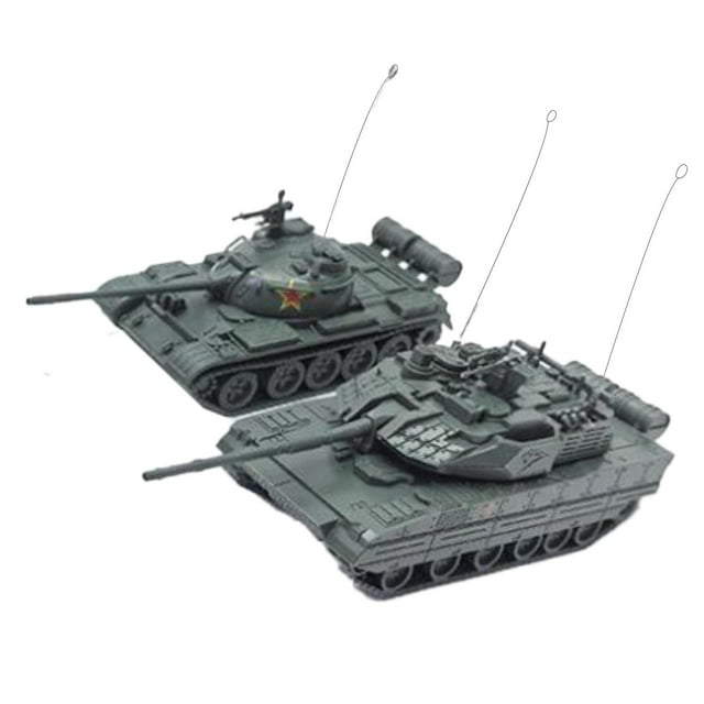 Xuanheng 2 Pcs Modèle de Char Lourd à l'Échelle 1:72 pour Objets de Collection Vert