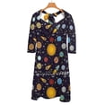 thumbnail image 4 of Rayures Marin avec Ancre Nœud Cœur Robe Évasée Design Mode Grande Taille Robe Ample Rayure Marin, 4 of 5