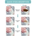 thumbnail image 2 of Summer Ocean Coral Coffee Mat - Coffee Bar Mat for Countertop, Hide Stain Absorbent Rubber Quick Dry Coffee Mat Under Coffee Maker Mat Coastal Beach Nautical Sea Life Dish Drying Mat 12"x20", 2 of 6