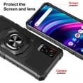 thumbnail image 6 of Compatible for BLU G91 Max Case with Magnetic Car Mount Friendly Hybrid Shockproof Protective Phone Cover with Kickstand - Black, 6 of 7