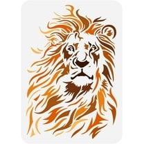 Tribal Lion Stencil for Painting 11.7x8.3inch Large Lion Drawing Template Plastic PET Animal Theme Painting Stencil