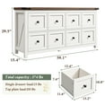 thumbnail image 3 of EnHomee Dresser for Bedroom White Dresser TV Stand Farmhouse Dresser with 8 Drawers, 3 of 7