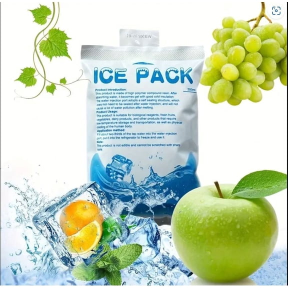 25 Pcs Reusable Ice Packs for Coolers Lunchbags Shipping Storage Cold Food