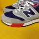 thumbnail image 3 of New Balance 597 V1 Gray Red Navy Lace Up Sneakers Casual Men's Shoes Size 10, 3 of 6